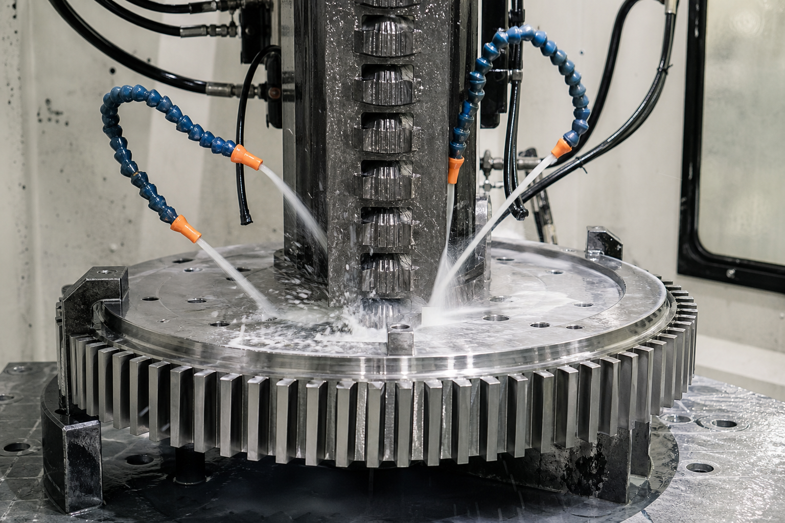 Fir-tree broach cutting a nickel superalloy turbine disc